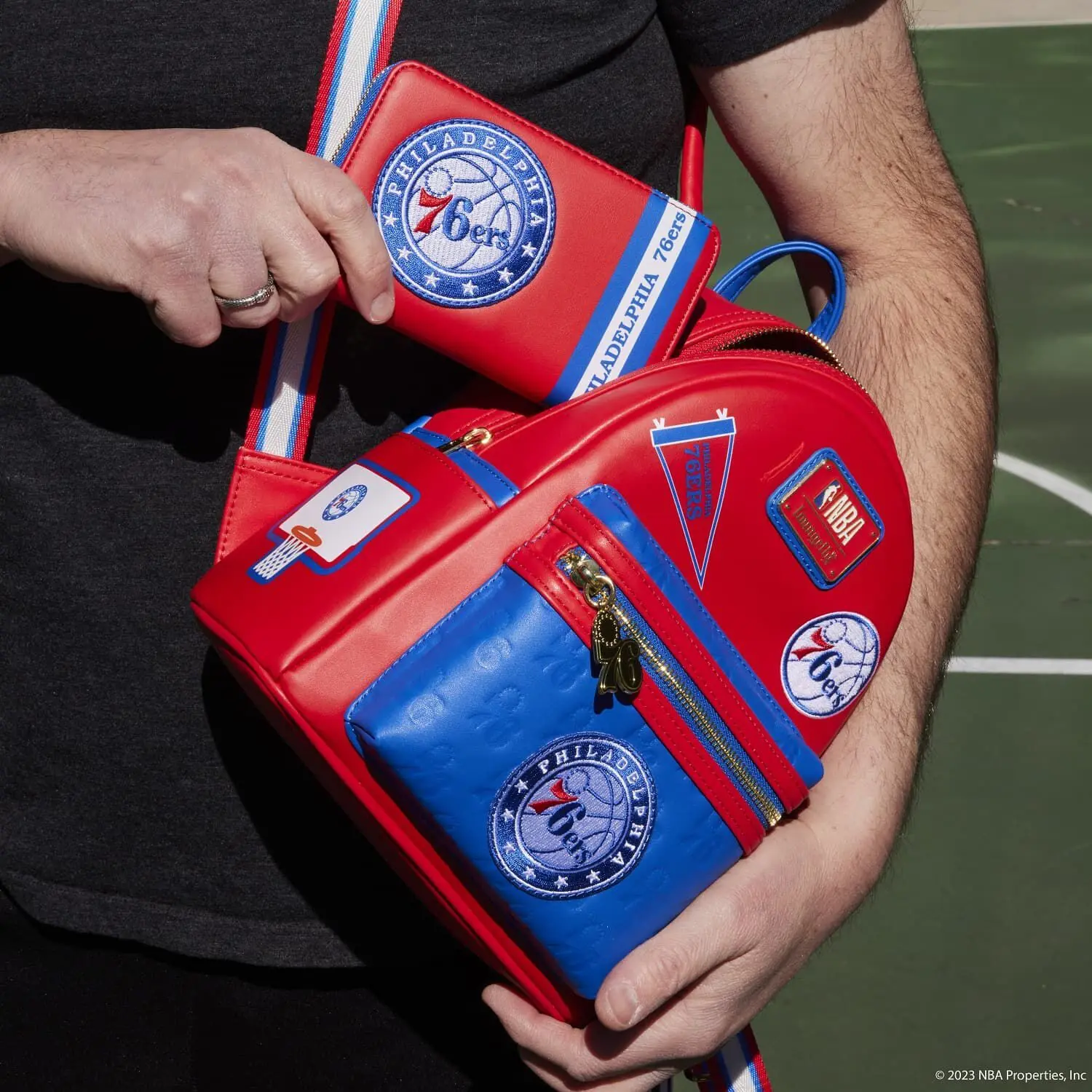 NBA Philadelphia 76ers Patch Icons Zip Around Wallet - Image 2