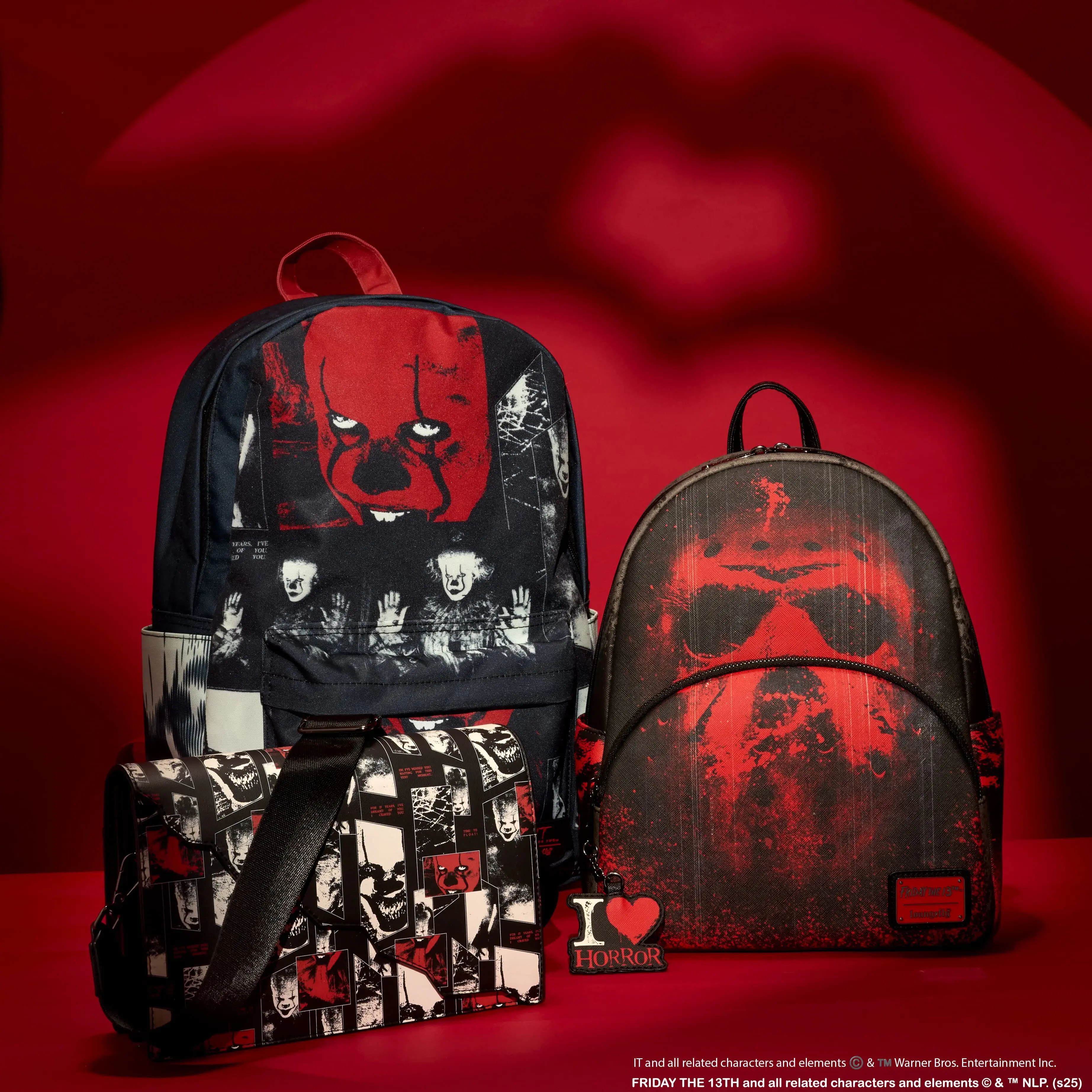 I Heart Horror It Pennywise Glow Crossbody Bag - Image 3